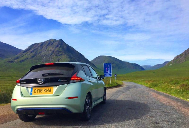 The New Nissan Leaf about to take on the Three Peaks Challenge