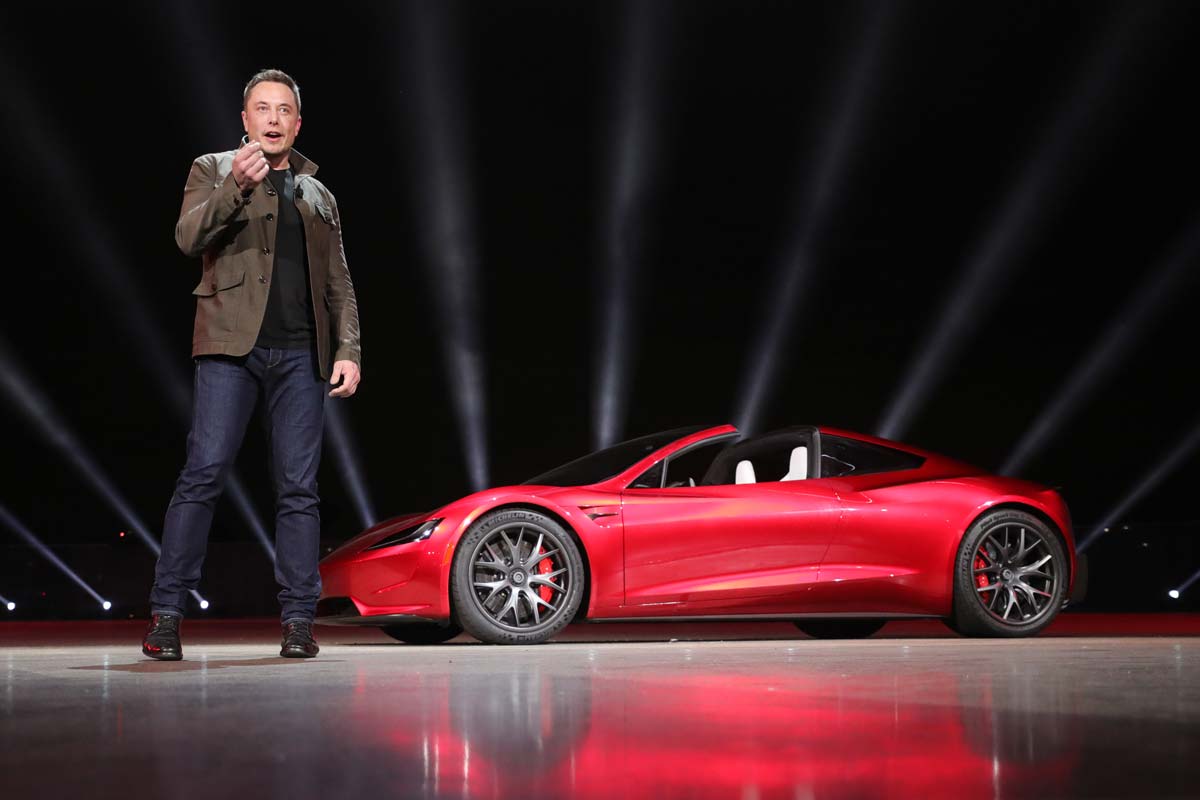 Elon Musk launches Tesla 2020 Roadster