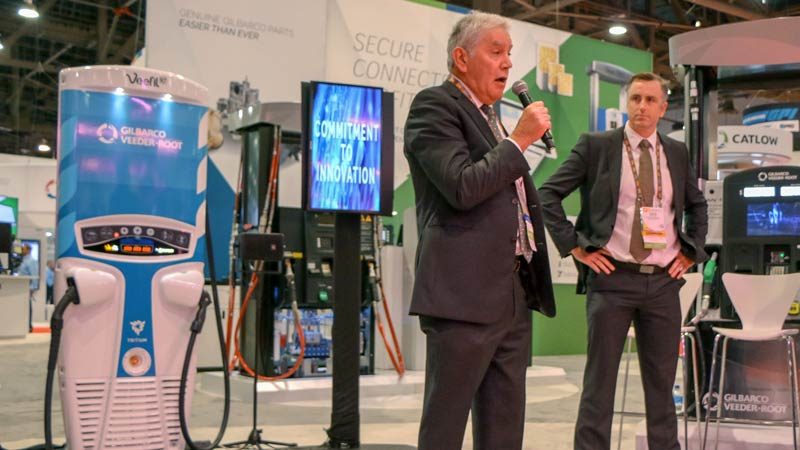 From left: Martin Gafinowitz, senior vice president of Fortive, and David Finn, CEO and founder, Tritium
