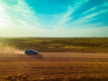 Wiebe Wakker drives a converted electric Gold across Australia. Supplied