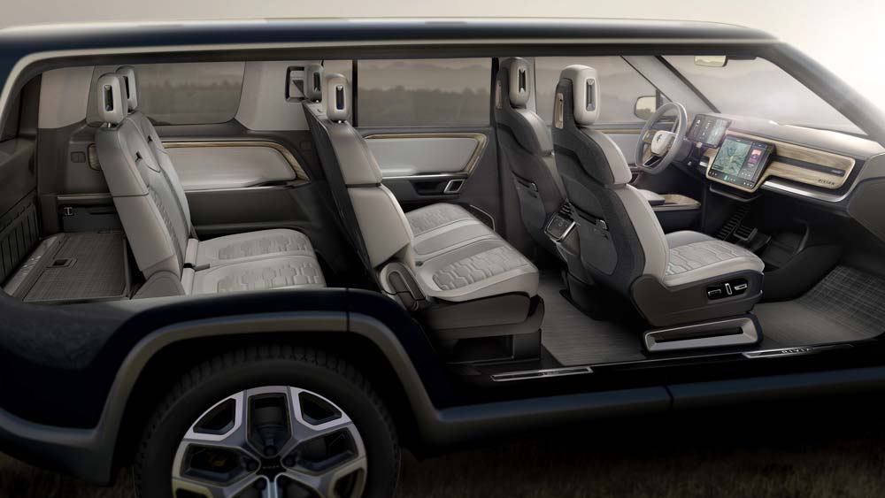 Rivian R1S electric SUV interior