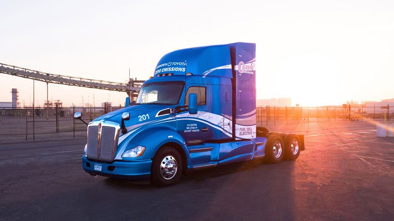 An FCEV Kenworth T680. Source: Toyota