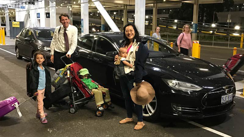 Matthew, family and Tesla