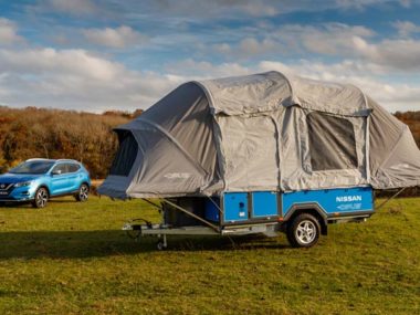 Nissan x OPUS concept camper uses second-life EV batteries to power ‘off-grid’ adventures. Supplied.