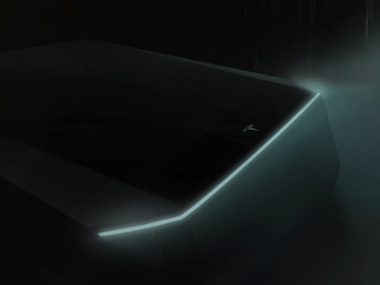 A first glimpse of the Tesla electric ute. Source: Twitter/Tesla