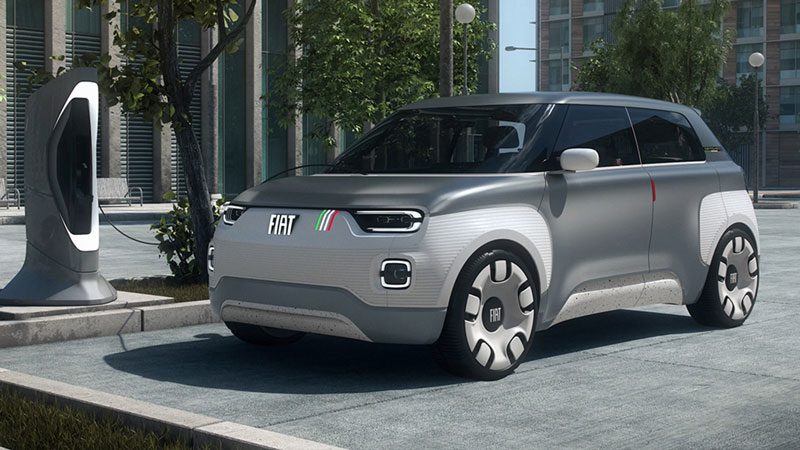 Fiat has cut a deal with EV maker Tesla to achieve EU emissions standards; to date it has shown only one electric concept car, the customisable Fiat Concept Centoventi. Source: FCA