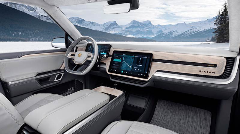 Inside a LHD Rivian EV - Rivian plan to add a RHD version for Australia although timing is not yet set. Source: Rivian