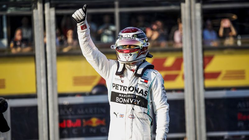 Lewis Hamilton set a new track record last month in Melbourne and is now considering racing in the Formula E. Source: FIA