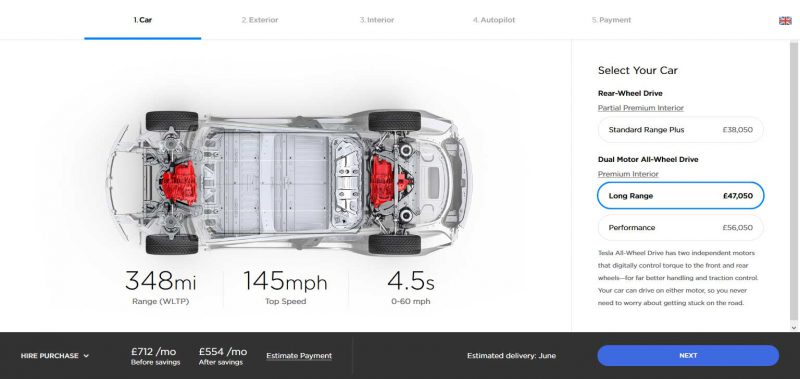 Model 3 long range UK