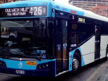 A diesel bus waits to pickup passengers heading to Sydney's inner west. Source: Transport NSW