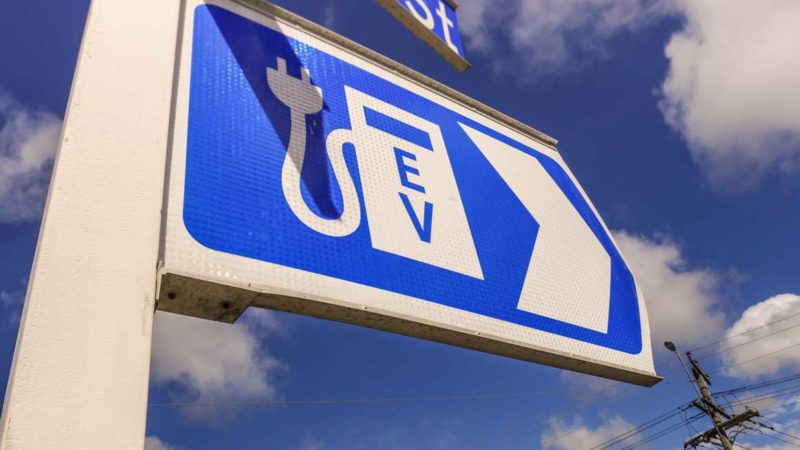 EV sign in New Zealand