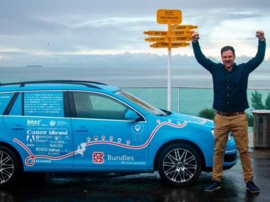 Wiebe Wakker reaches Bluff in New Zealand. SourcE: Twitter/PlugMeIn