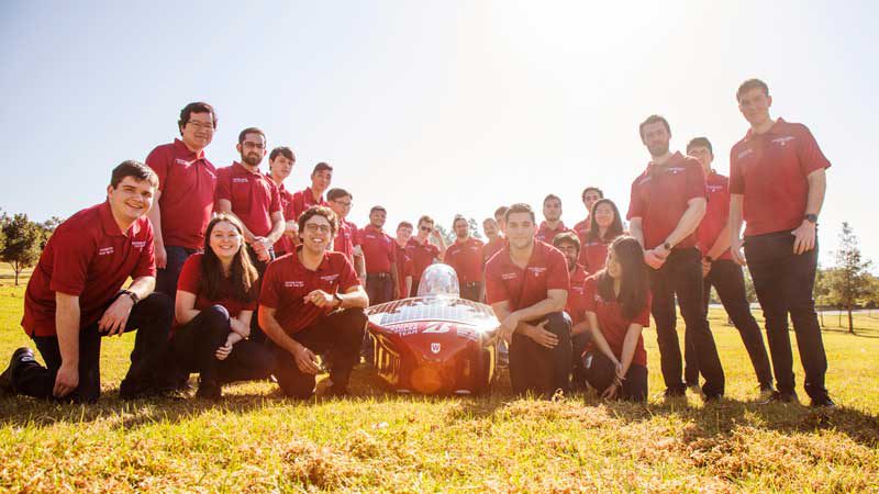 WSU solar racing car
