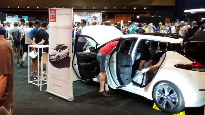 From the 2018 AEVA national EV Expo held in the Brisbane Expo Centre. Credit: Bryce Gaton