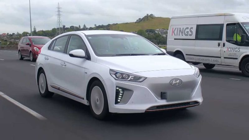 Jacinda Ardern's all-electric Hyundai Ioniq. Source: Youtube/The Late Show