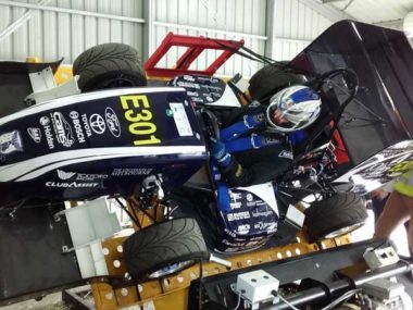 University of Melbourne 2018 EV entrant during ‘tilt test’. Image: B. Gaton