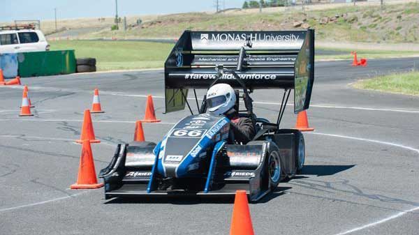 Melbourne University 2018 FSAE petrol powered entrant. Image: FSAE