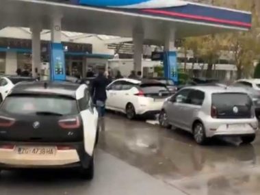 evs blocking petrol station