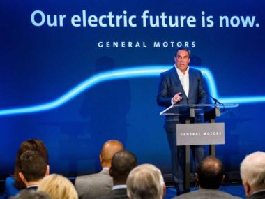 Mark Reuss, GM president, announces Detroit-Hamtramck will be GM’s first fully-dedicated, electric vehicle assembly plant, producing electric trucks, SUVs and the Cruise Origin. Supplied