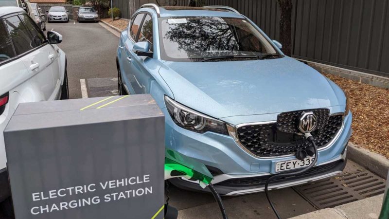The MG ZS EV testing in Sydney. Credit: Will Deasy