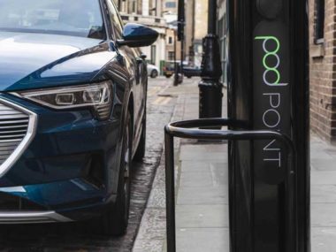 audi e-tron charging at pod point