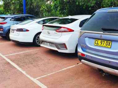 EVs in car park