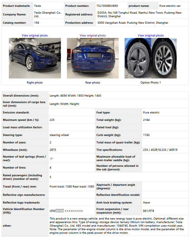 tesla LR RWD