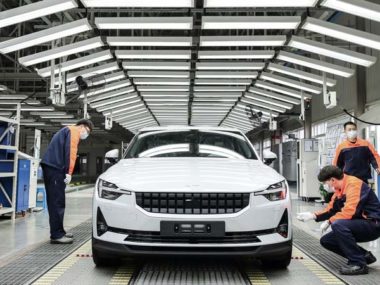 Polestar 2 production begins in Luqiao, China. Source: Polestar