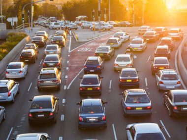cars causing traffic pollution