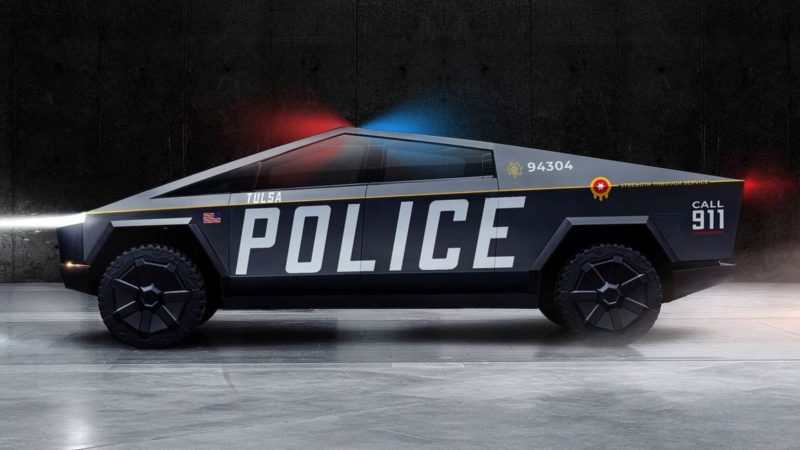 tesla police cybertruck