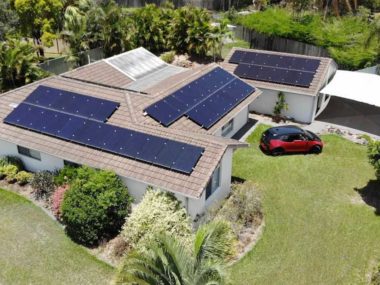 Cathcart's BMW i3 and rooftop solar system. Courtesy Chris Cathcart
