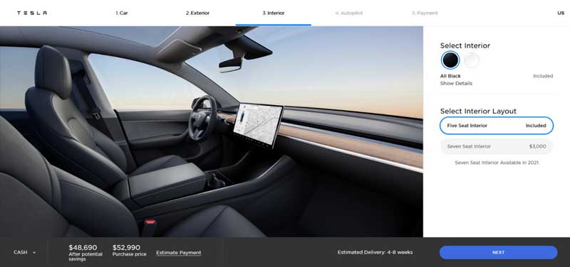 Model Y interior pricing 