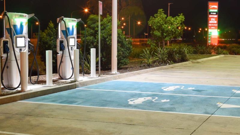 The new Cluden EV charging site outside Townville, Queensland. Supplied