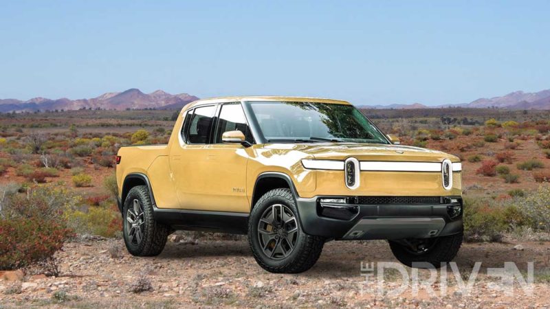 Artist's impression of Rivian R1T in Australia.