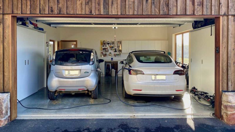 i-miev and model 3 charging