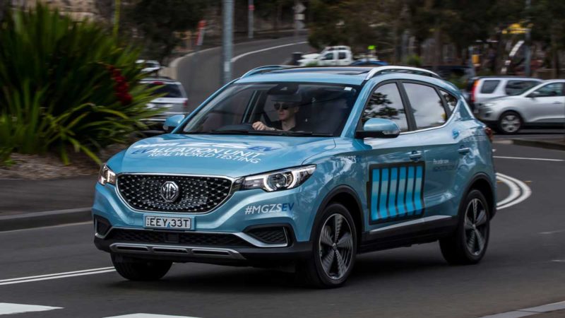 MG ZS EV testing in Sydney. Source: MG