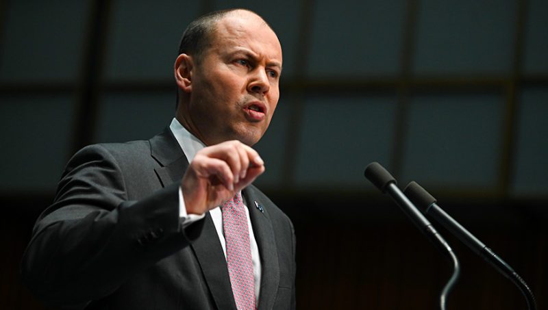 Josh Frydenberg budget treasurer 2020 canberra aap 2 electric vehicles - optimised