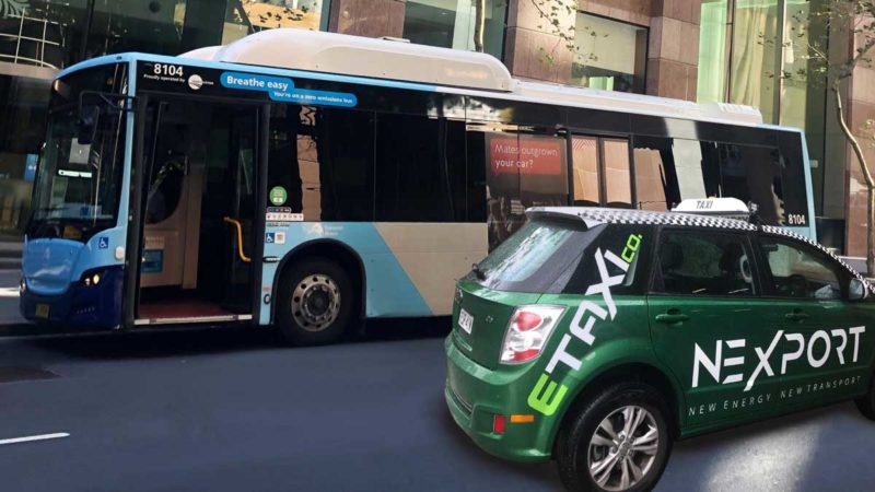 electric bus and byd taxi