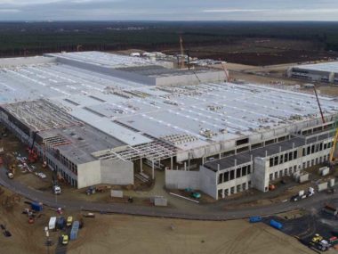 Berlin gigafactory under construction. Source: Tesla