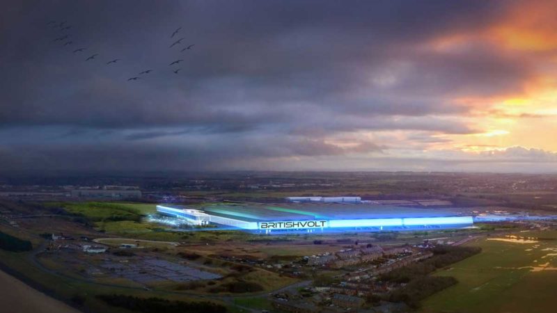 An artist's impression of Britishvolt's first EV batterty site in Northumberland