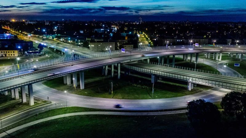highway urban night