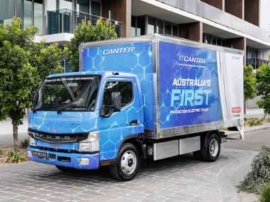 Daimler's all-electric Fuse eCanter truck.
