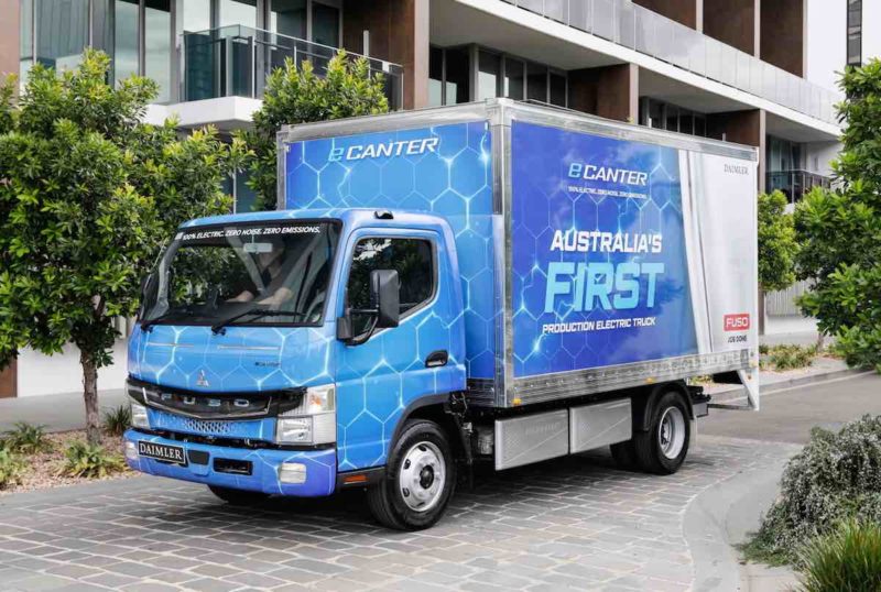 Daimler's all-electric Fuse eCanter truck.