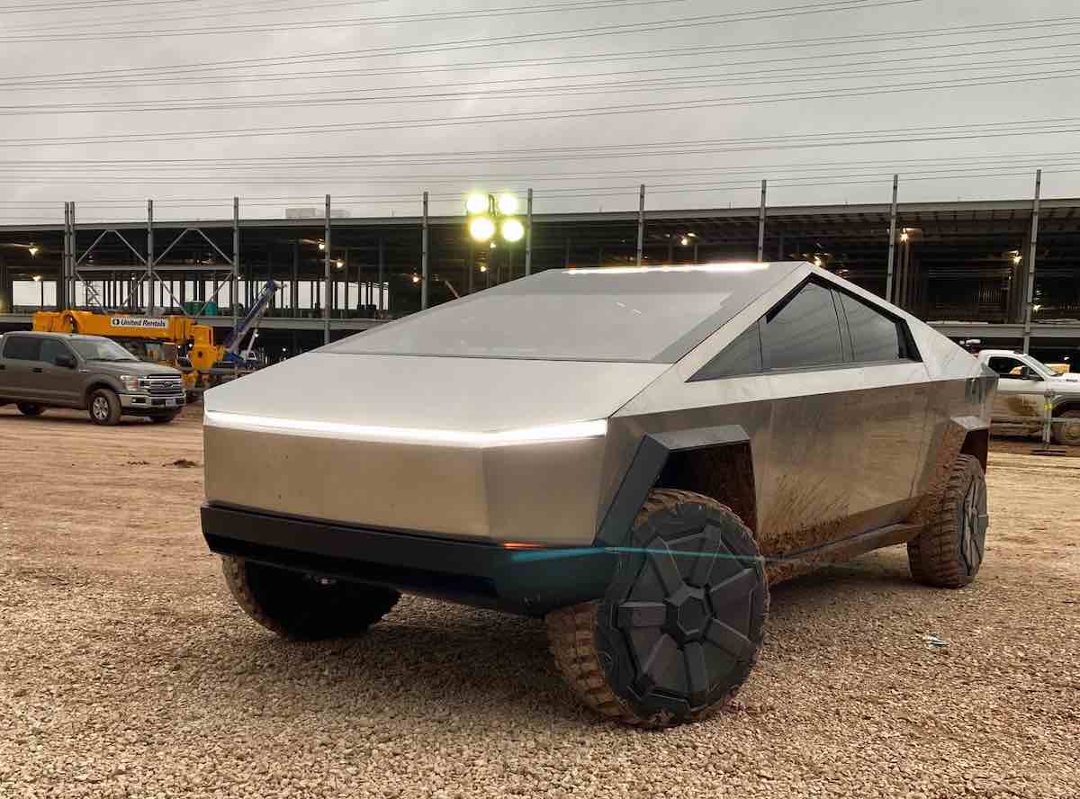 Cybertruck at Texas EV factory.