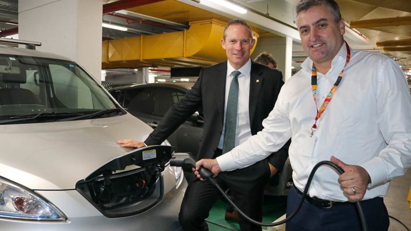 mick de brenni electric vehicle charger parliament