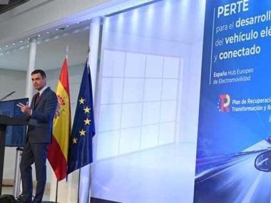 Spanish president, Pedro Sánchez presents the Strategic Project for the Recovery and Economic Transformation (PERTE) of Electric and Connected Vehicles.