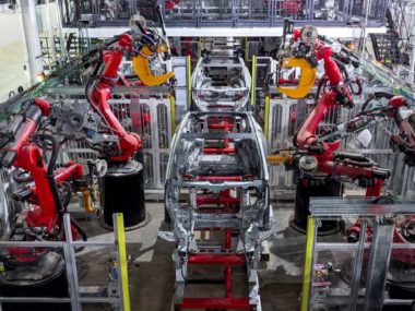 Texas body shop. Source: Tesla