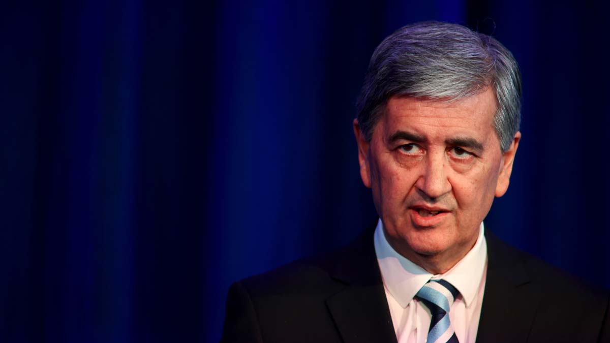 South Australian Treasurer Rob Lucas delivering 2020/21 state budget in Adelaide on Tuesday, November 10, 2020.