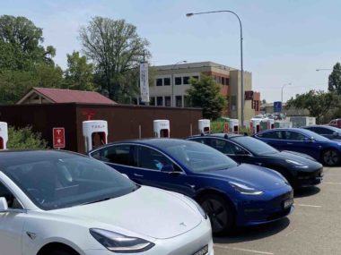 Charging with friends in Goulburn. Supplied