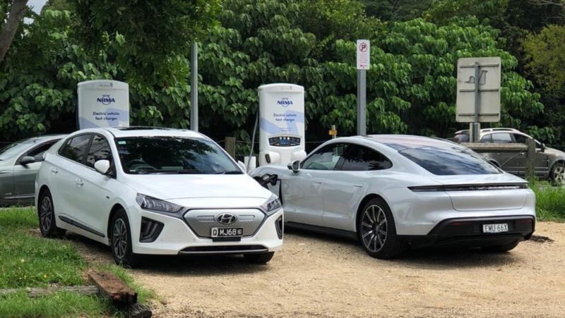 electric cars charging nrma